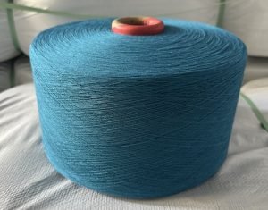 Пряжа смесовая (30% ПЭ, 70% Хл.) Nm 34/1 синий производства для носков