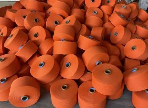 Китай nm 34/1 (ne 20/1 ) оранжевая пряжа для носков