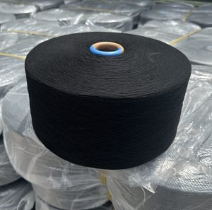 Ne6/1 Nm 10/1 текс100 Дтекс 1000 чёрная пряжа смесовая  ( 70% хлопок и 30% полиэстер) для производства перчаток